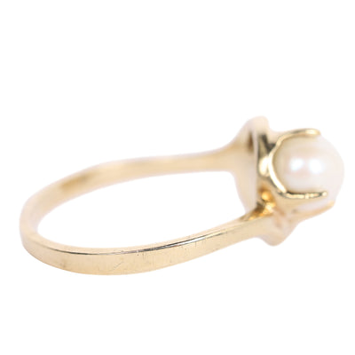 Double Pearl Ring 10KT Size 6.5