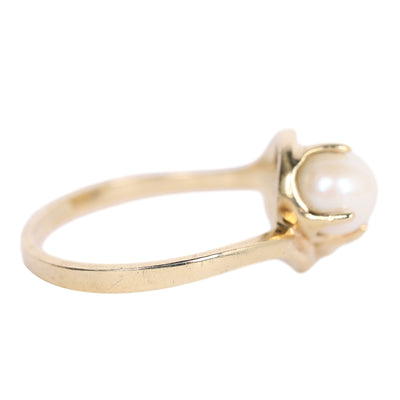 Double Pearl Ring 10KT Size 6.5