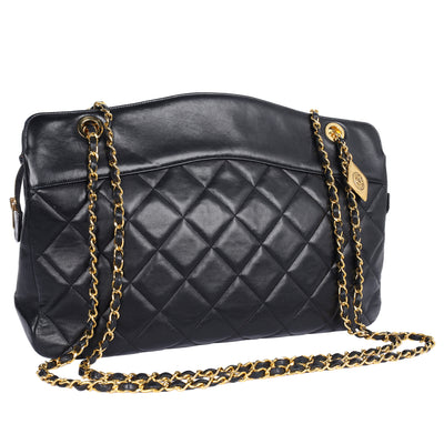 Quilted Lambskin Leather Shoulder Bag
