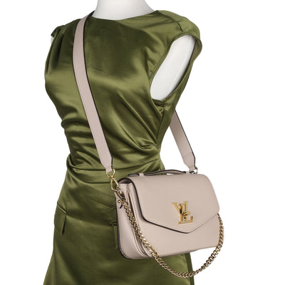 Grained Calfskin Lockme Oxford Tan