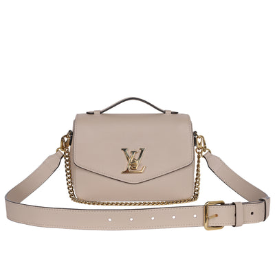 Grained Calfskin Lockme Oxford Tan