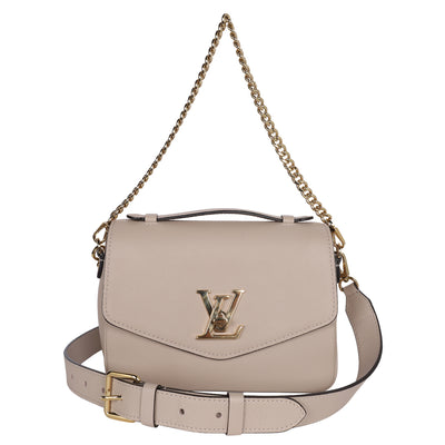 Grained Calfskin Lockme Oxford Tan