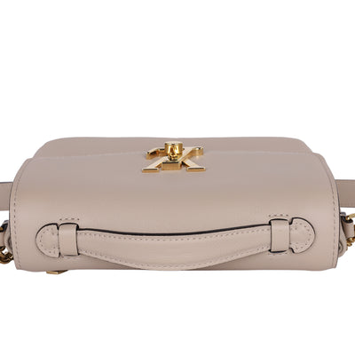 Grained Calfskin Lockme Oxford Tan