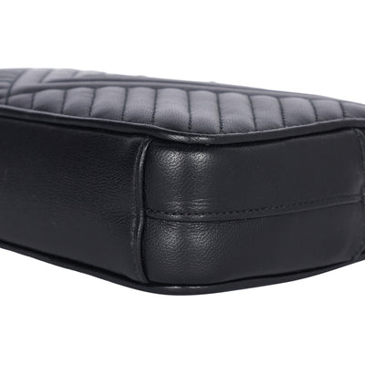 Diagramme Leather Double Zip Shoulder Bag