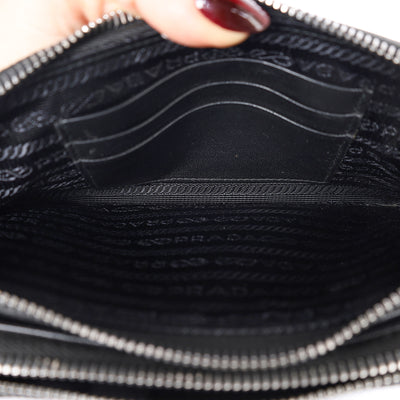 Diagramme Leather Double Zip Shoulder Bag