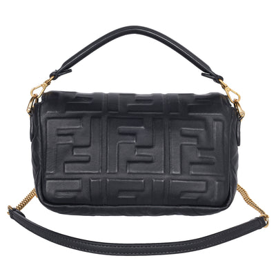 FF Embossed 1974 Mini Baguette Shoulder Bag