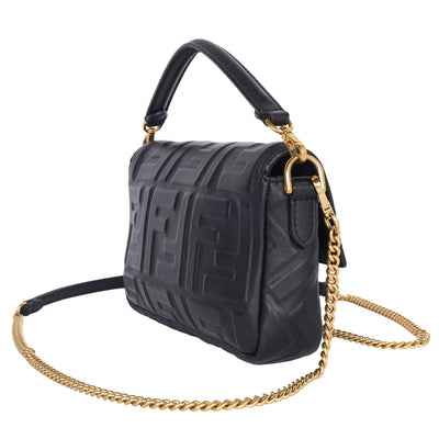 FF Embossed 1974 Mini Baguette Shoulder Bag