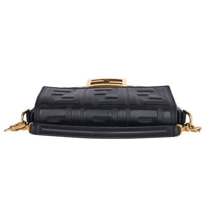 FF Embossed 1974 Mini Baguette Shoulder Bag