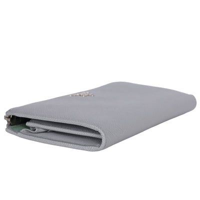 Saffiano Triangle Half Zip Wallet