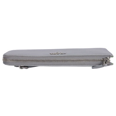 Saffiano Triangle Half Zip Wallet