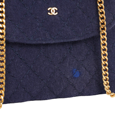 Jersey Micro Mini Shoulder Bag Blue