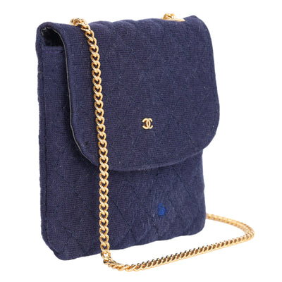 Jersey Micro Mini Shoulder Bag Blue