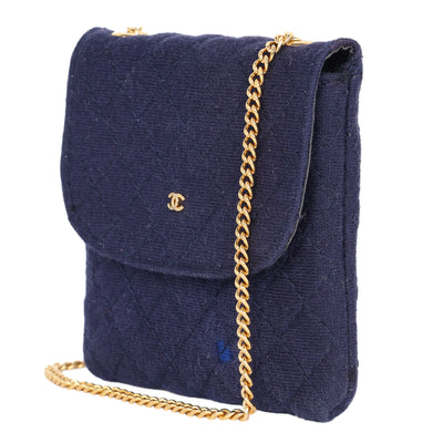 Jersey Micro Mini Shoulder Bag Blue