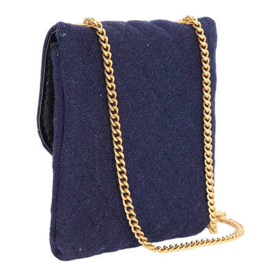 Jersey Micro Mini Shoulder Bag Blue