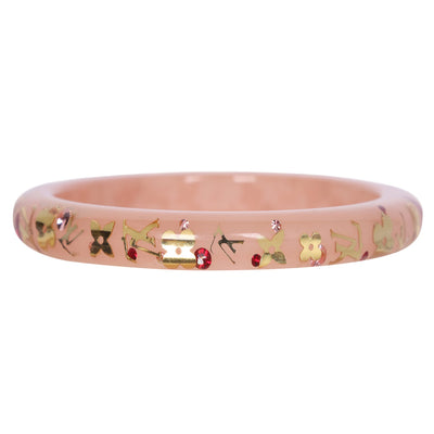 Pink Enamel Bangle Bracelet