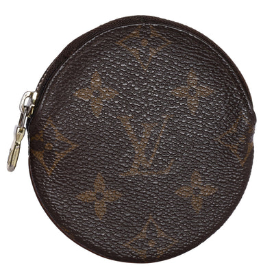 Monogram Round Coin Purse Wallet