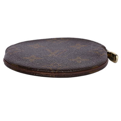 Monogram Round Coin Purse Wallet