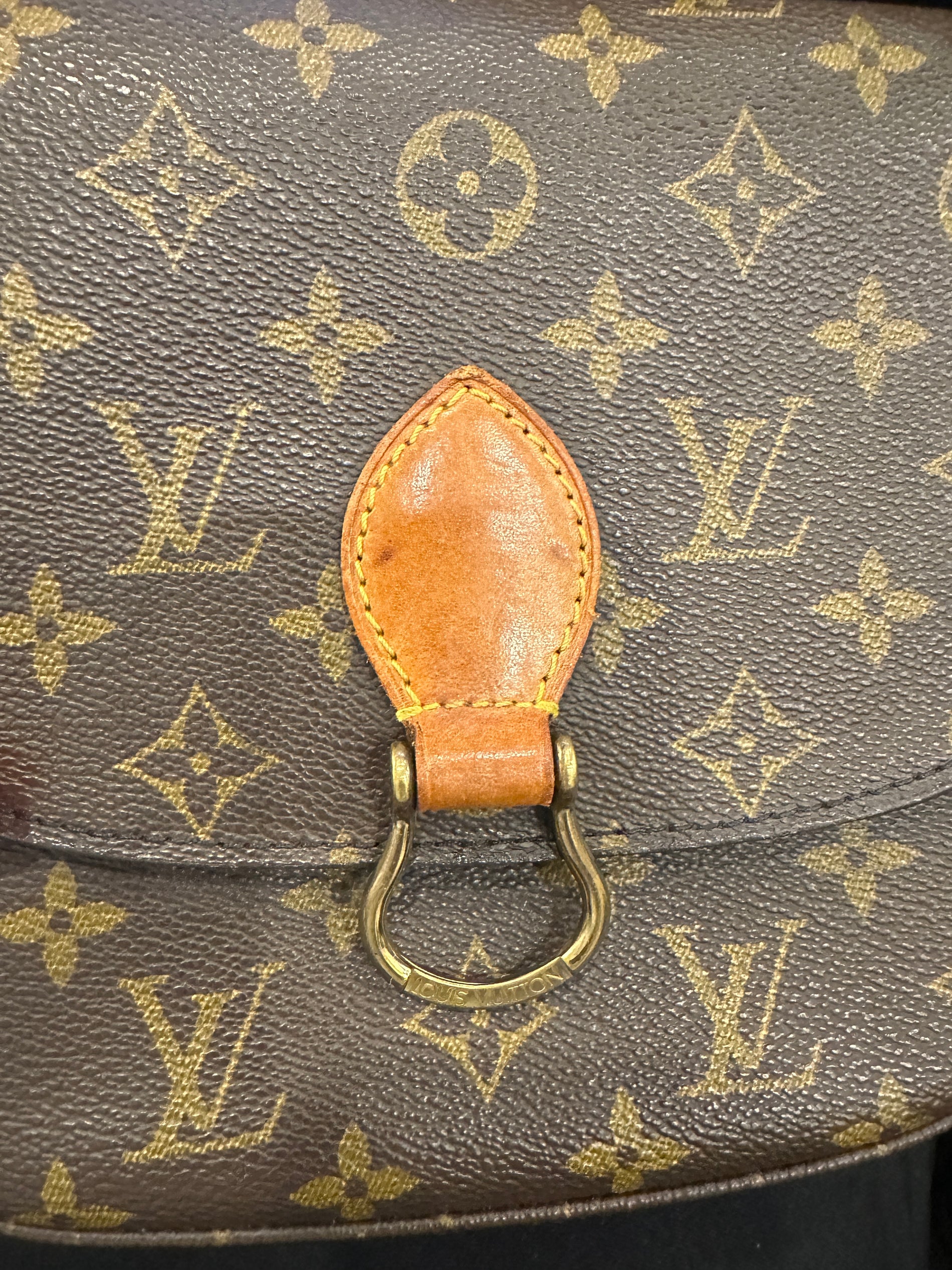 Louis Vuitton St. Cloud mm Women's Authentic Pre Owned Custom Painted Crossbody Bag Adjustable Strap Black, Brown Luxury Monogram Canvas Fringe