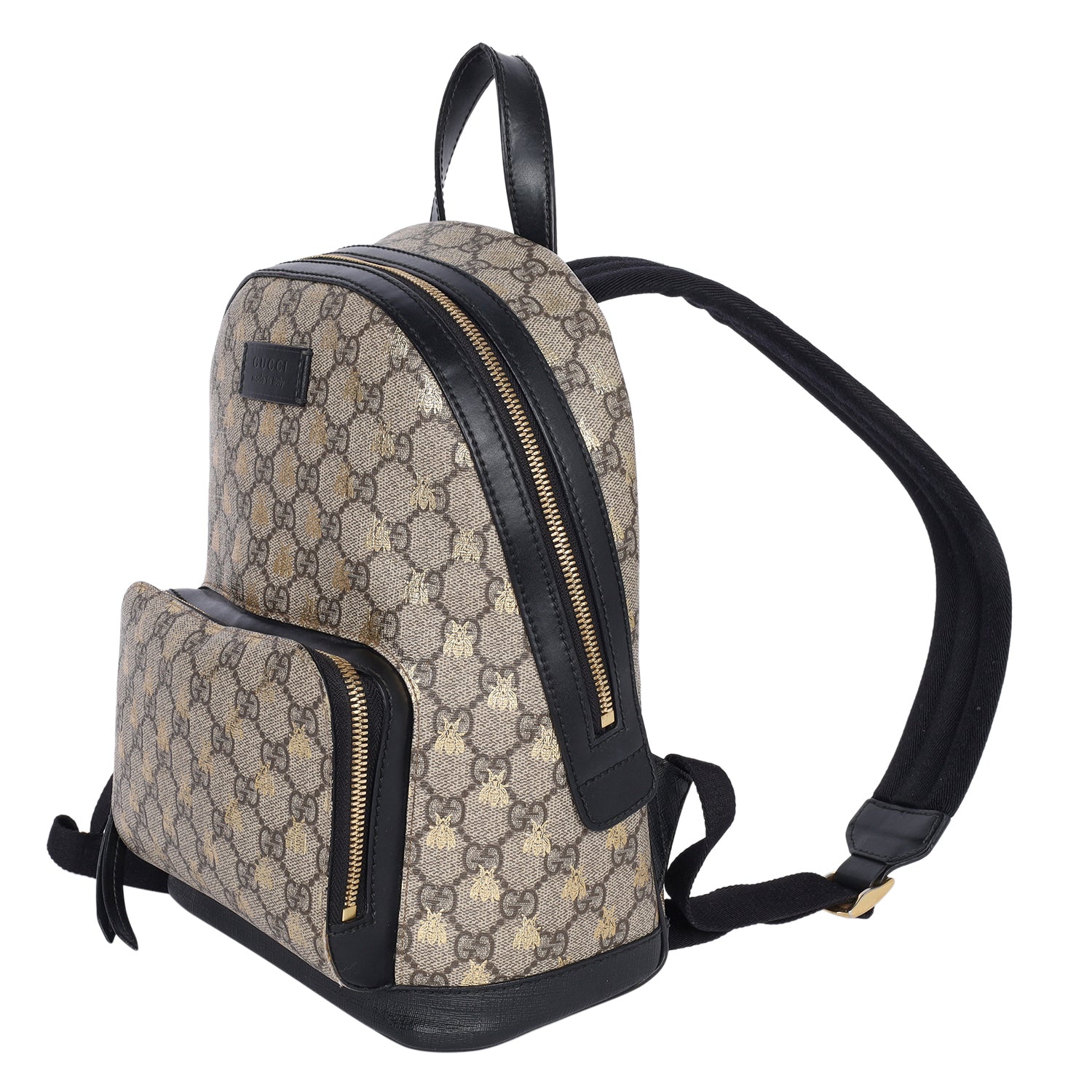 Gucci Men's Gg Supreme Bee-Print Backpack, Brown, Men's