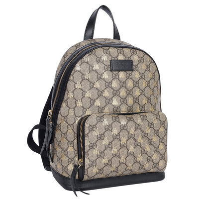 GG Supreme Monogram Bees Small Day Backpack