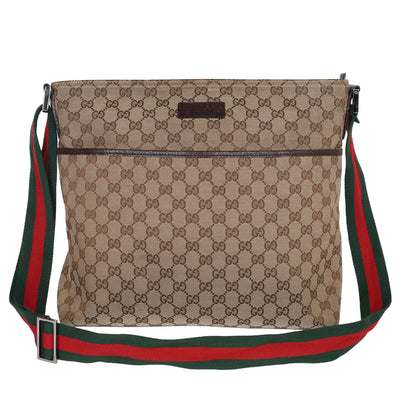 Monogram Web Medium Flat Messenger Bag