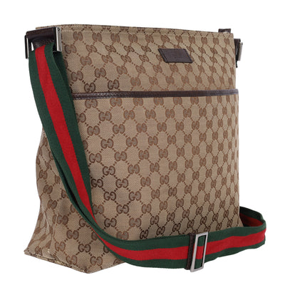 Monogram Web Medium Flat Messenger Bag