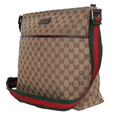 Monogram Web Medium Flat Messenger Bag