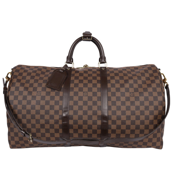 LOUIS VUITTON Damier Ebene Keepall 55 – The Lady Bag