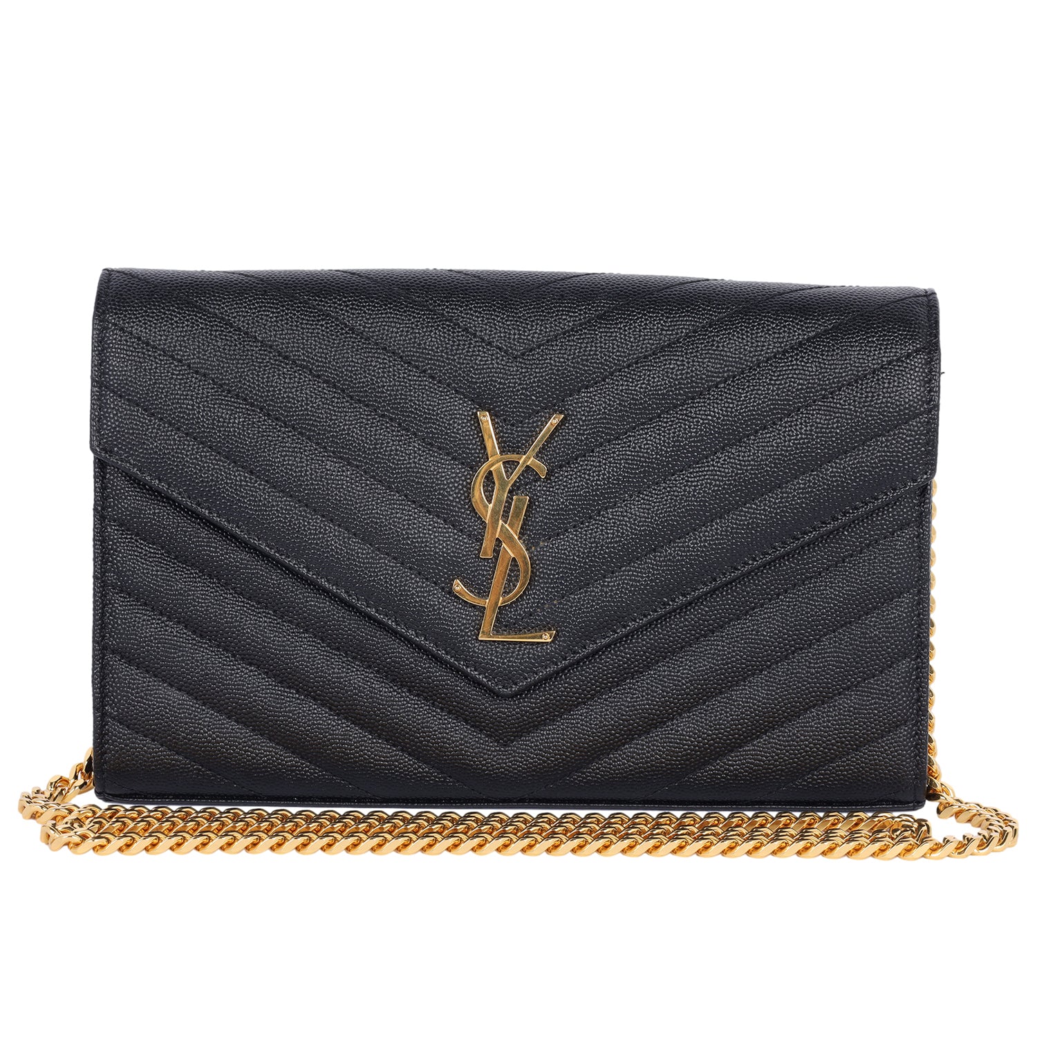 envelope chain wallet saint laurent