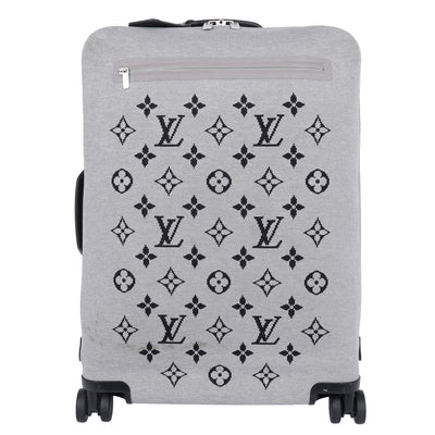 Knit Monogram Horizon Soft 55 Suitcase Roller Grey