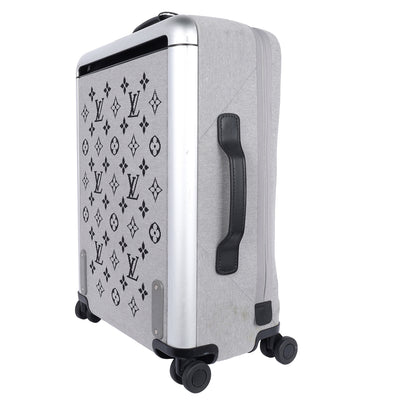 Knit Monogram Horizon Soft 55 Suitcase Roller Grey
