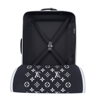 Knit Monogram Horizon Soft 55 Suitcase Roller Grey