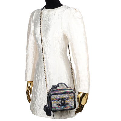 Tweed Snakeskin Vanity Case