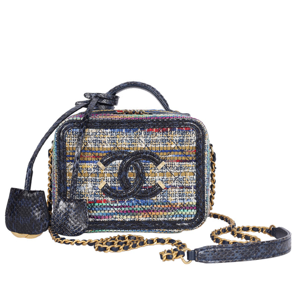 CHANEL Tweed Snakeskin Vanity Case – The Lady Bag