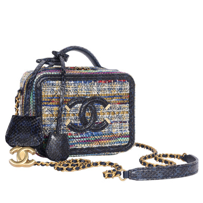 Tweed Snakeskin Vanity Case