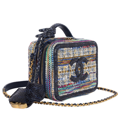 Tweed Snakeskin Vanity Case