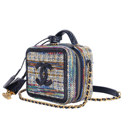 Tweed Snakeskin Vanity Case