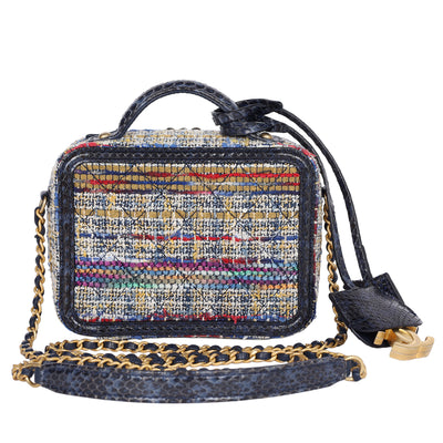 Tweed Snakeskin Vanity Case