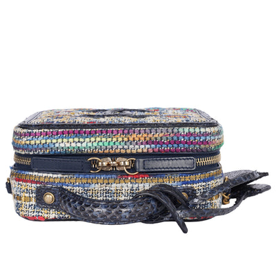 Tweed Snakeskin Vanity Case