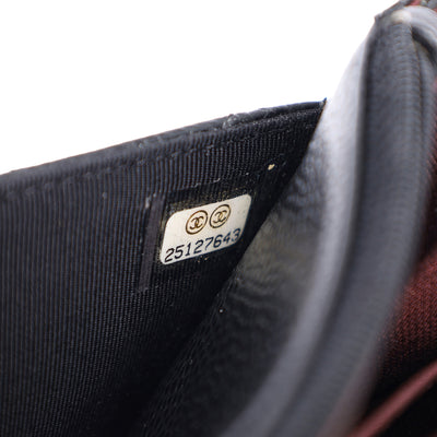 Caviar Leather Mini Wallet On A Chain Quilted Front Flap