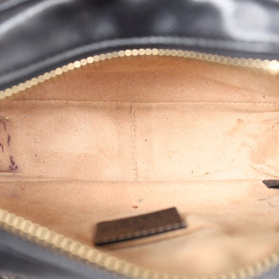 Calfskin Matelasse Mini GG Marmont Chain Shoulder Bag Black