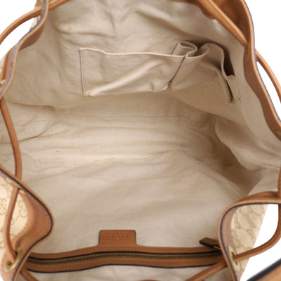 GG Canvas Web Rania Drawstring Hobo