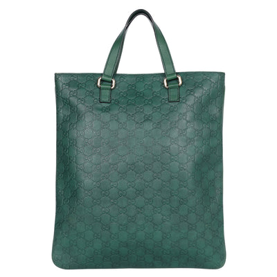 Green Guccissima Leather Slim Tote Bag
