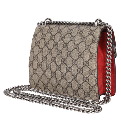 GG Supreme Monogram Mini Dionysus Shoulder Bag Hibiscus Red