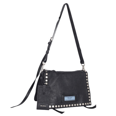Leather Etiquette Studded Bag