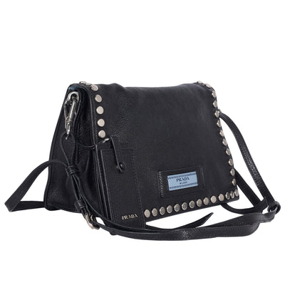 Leather Etiquette Studded Bag