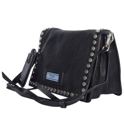 Leather Etiquette Studded Bag