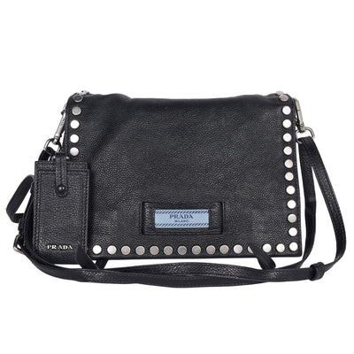 Leather Etiquette Studded Bag