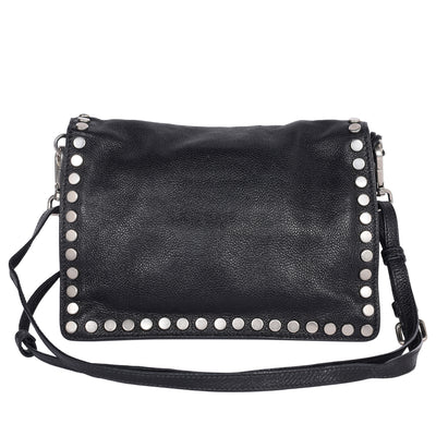 Leather Etiquette Studded Bag