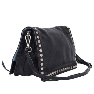 Leather Etiquette Studded Bag